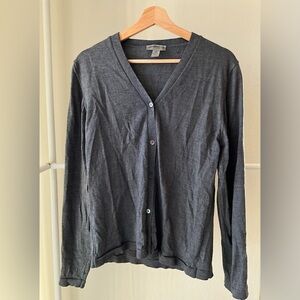 Giorgiolini Italy extra fine  merino wool Gray Button-Up Cardigan